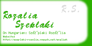 rozalia szeplaki business card